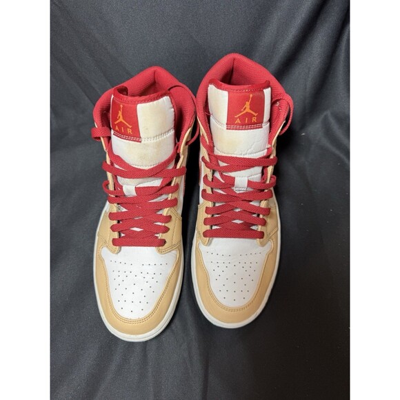 Nike Air Jordan 1 Light Curry Cardinal Red Men's US 11 / 554724-201 - Picture 2 of 7